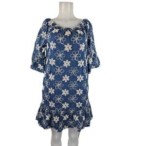 Beige By ECI Knee Length Daisy Design Women's Summer Dress Sz 8